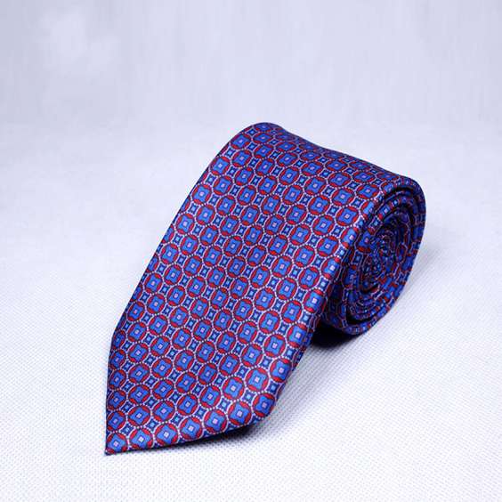 Digital Printing Classic Business Male Microfiber Tie - Royal Purple