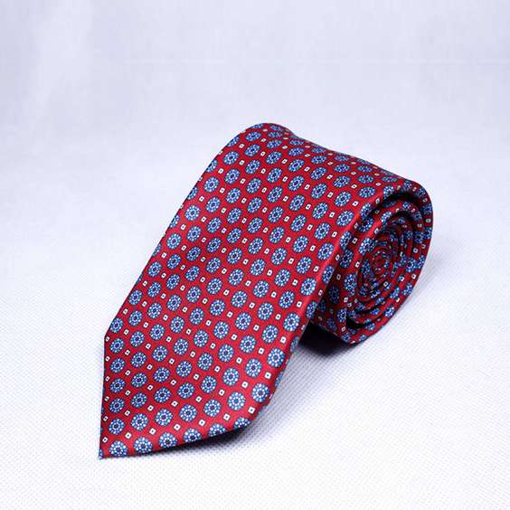 Digital Printing Classic Business Male Microfiber Tie - Red