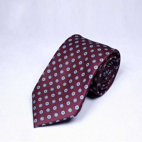 Digital Printing Classic Business Male Microfiber Tie - Wine Red