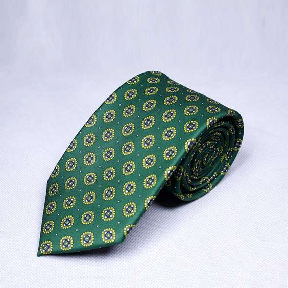 Digital Printing Classic Business Male Microfiber Tie - Grass Green