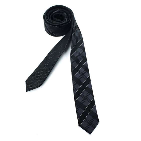 Silver Thread Luxurious Business Tie - 010
