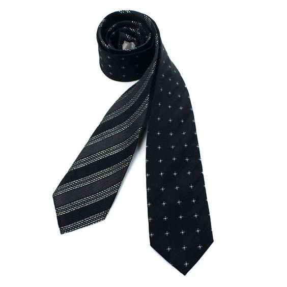 Silver Thread Luxurious Business Tie - 012