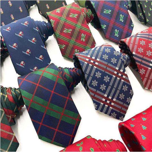 Cute Christmas Topic Floral Microfiber Tie - Designs