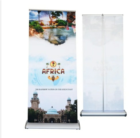 Water Drop Shaped Base Retractable Banner Stand - Sample