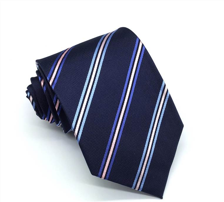 Striped Business Formal Silk Tie - Colorful Stripes