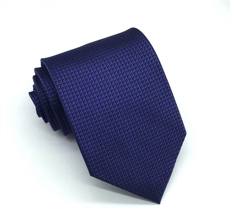 Striped Business Formal Silk Tie - Waffle Pattern