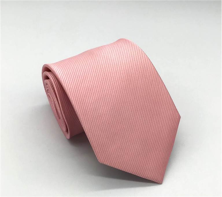 Solid Color Twill Silk Tie - Pink