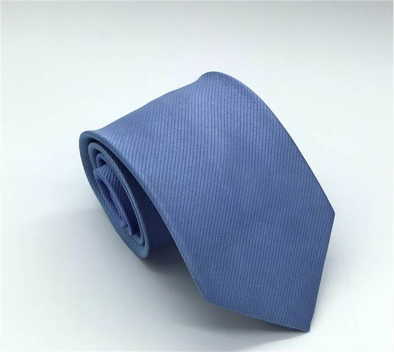 Solid Color Twill Silk Tie - Light Blue