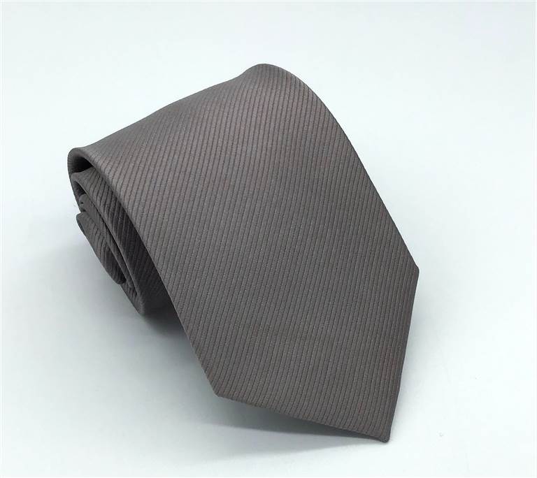 Solid Color Twill Silk Tie - Gray