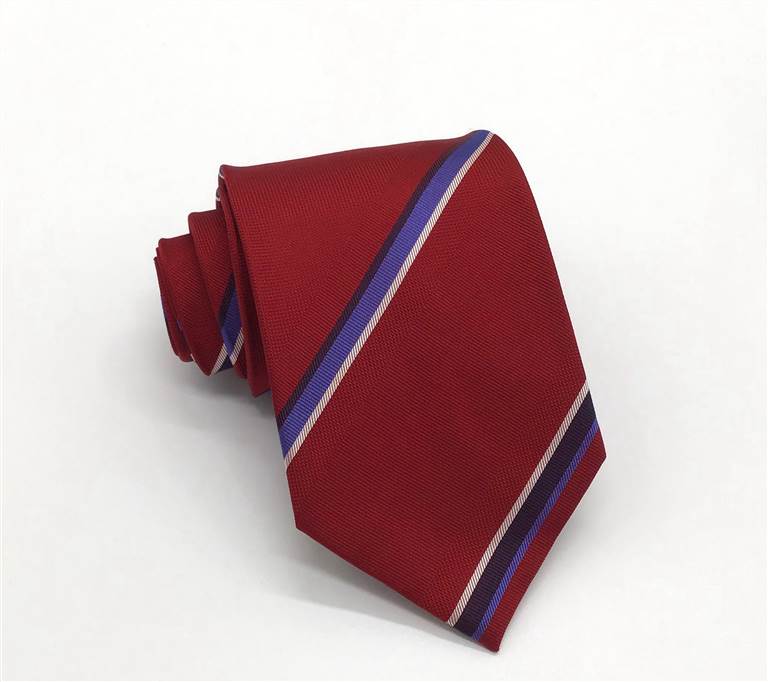 Classic Twill Jacquard Silk Tie - Red