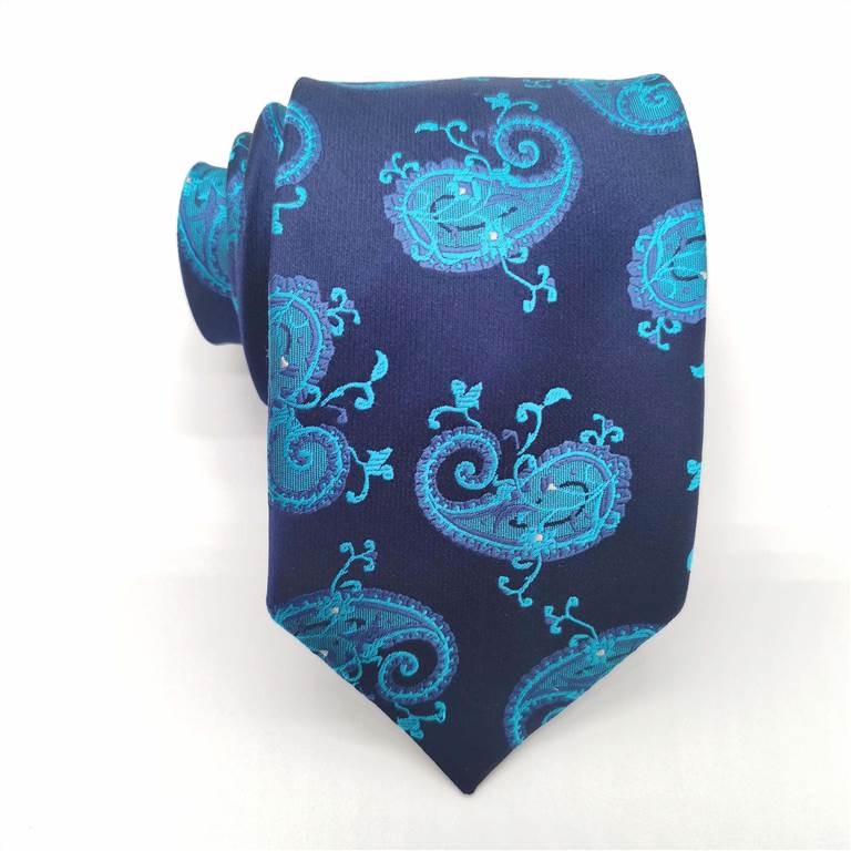 Fashion Paisley Silk Tie - Blue