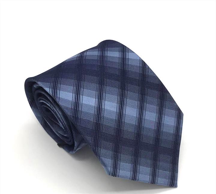 Blue-Gray Silk Tie - Crosshatch