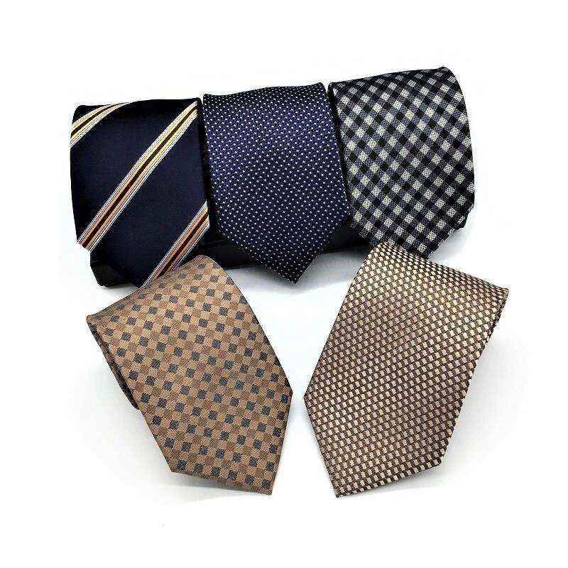 Grid Pattern Silk Tie