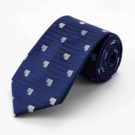 Elegant Male Business Jacquard Silk Tie - Two-Tone Dot Pattern