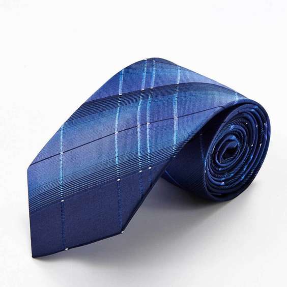 Classic Stripe Pattern Jacquard Silk Tie - Gradient Ramp Stripe