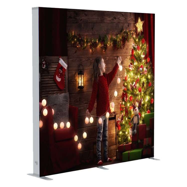 120mm SEG Fabric LED Backlit Light Box - Merry Christmas Theme Graphic