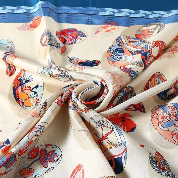 Easter Eggs Silk Scarf - Product Presenting
