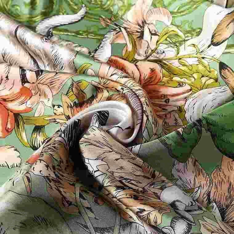 Chalice Garden Silk Scarf - Texture Presenting