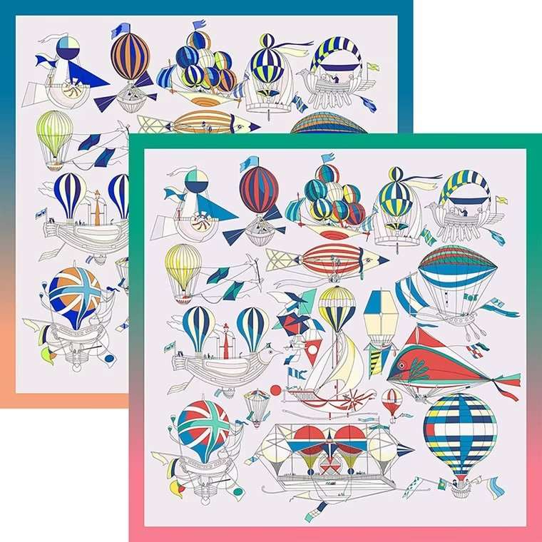 Magic Balloon Tour Silk Scarf - Pattern Overview