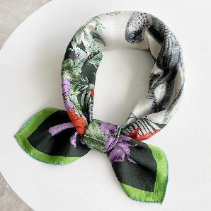 Whispering Forest Silk Scarf - Wearing Style
