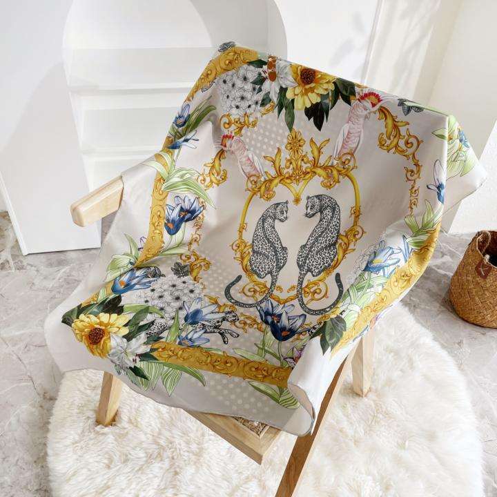 Wild Flower Chase Silk Scarf - Sample