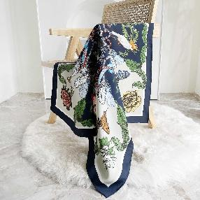 Summer Dream in the Garden Silk Scarf - Wearing Style