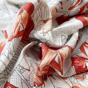 Swan Lake Serenade Silk Scarf - Printing Details