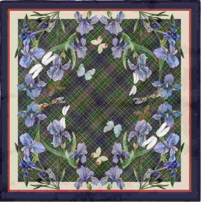 Symphony of Irises Silk Scarf