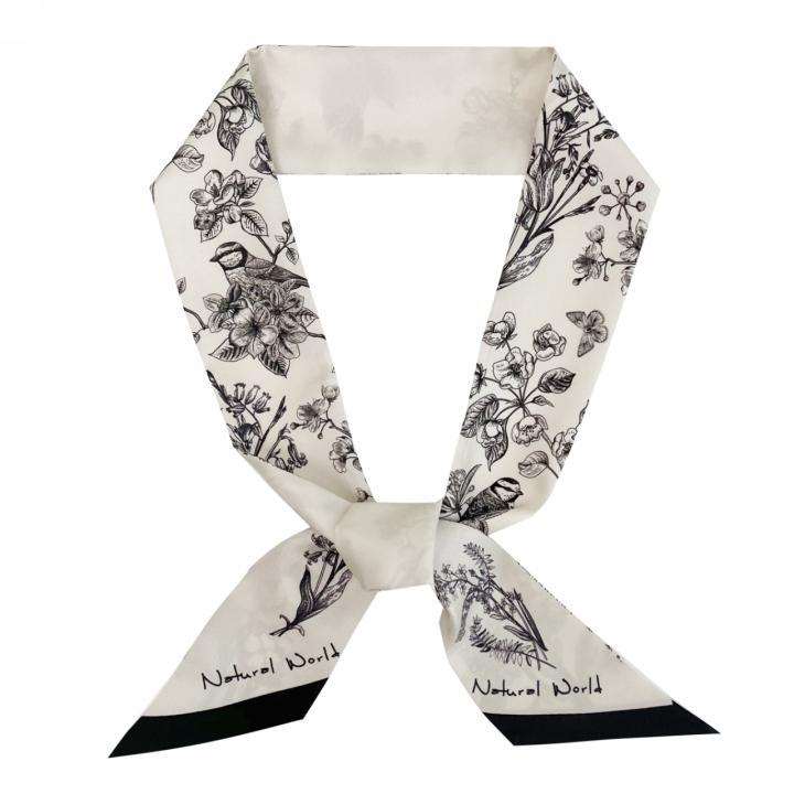 Flowers Dairy Silk Skinny Scarf