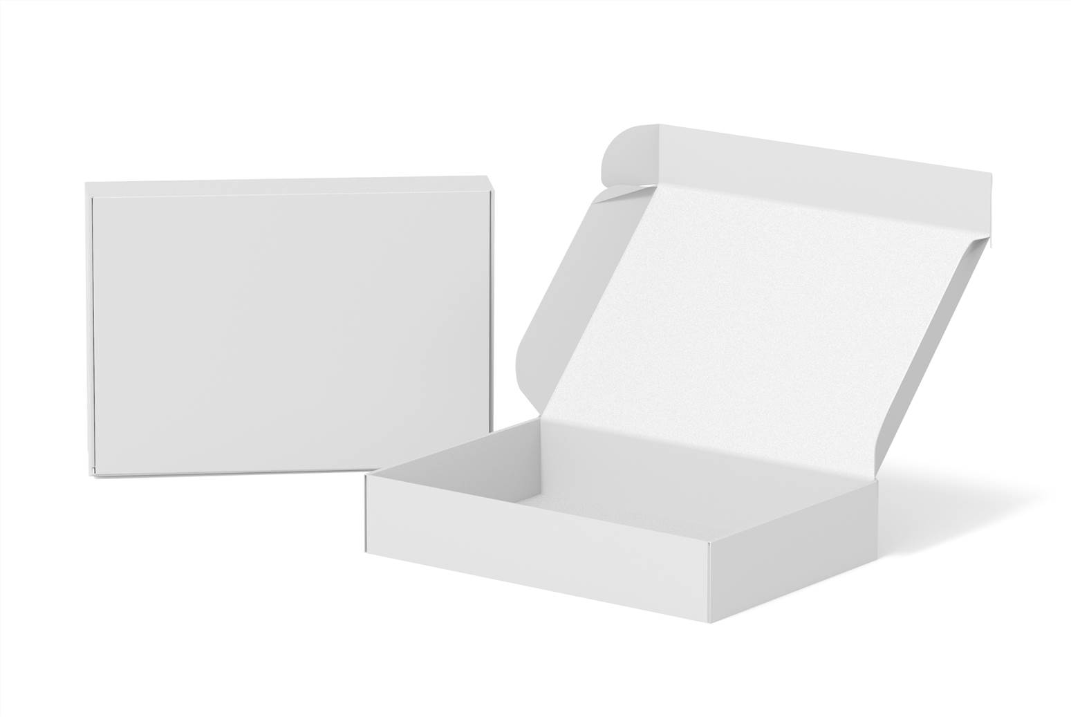Tab Lock Shipping Box - White Board