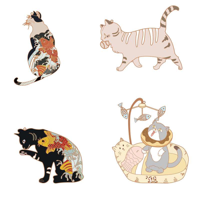 Mew Mew Cats Metal Bookmark - Four Figures