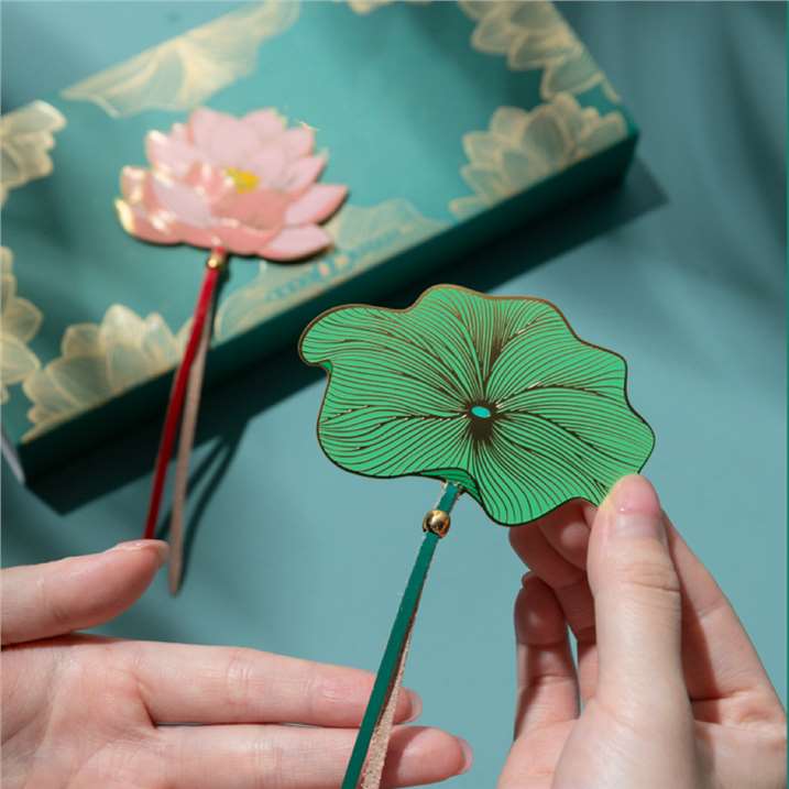 Blooming Lotus Metal Bookmark - Intricate Details