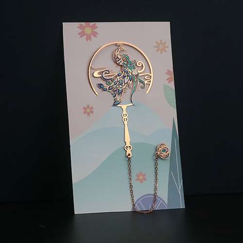 Peacock Family Metal Bookmark - Style 3