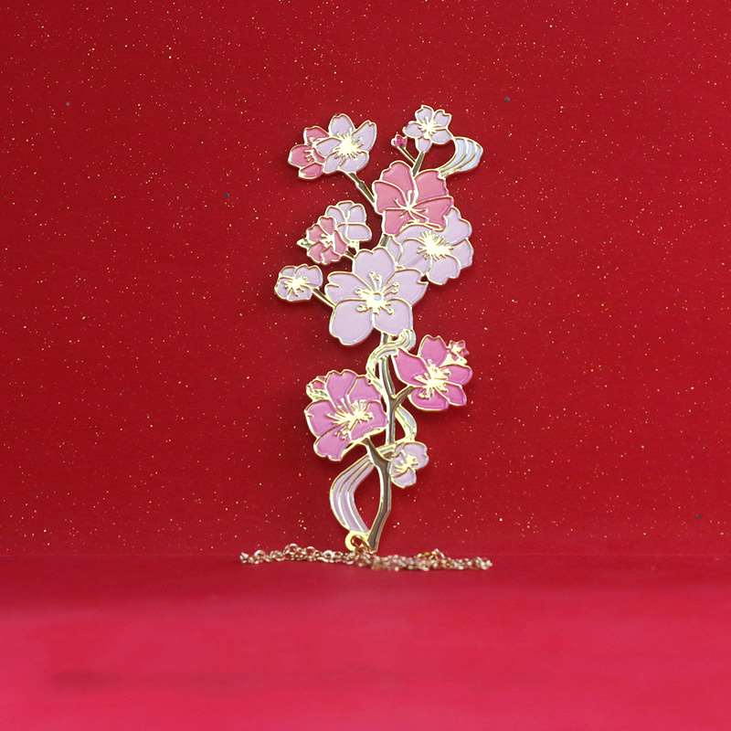 Fresh Flowers Metal Bookmark - Sakura