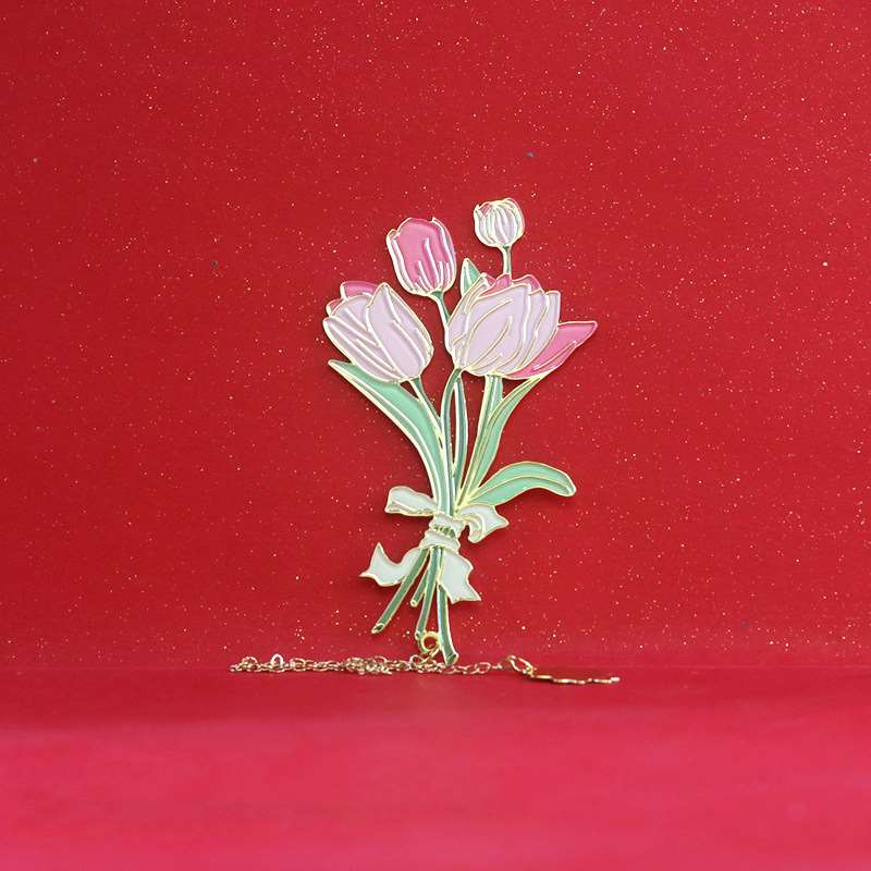 Fresh Flowers Metal Bookmark - Tulip
