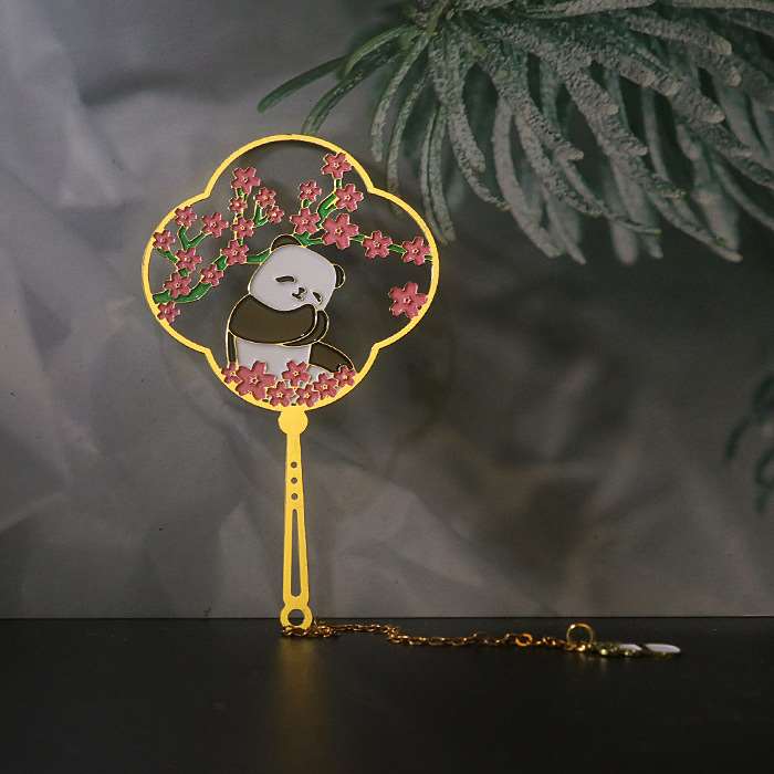 Panda Family Metal Bookmark - Style 4