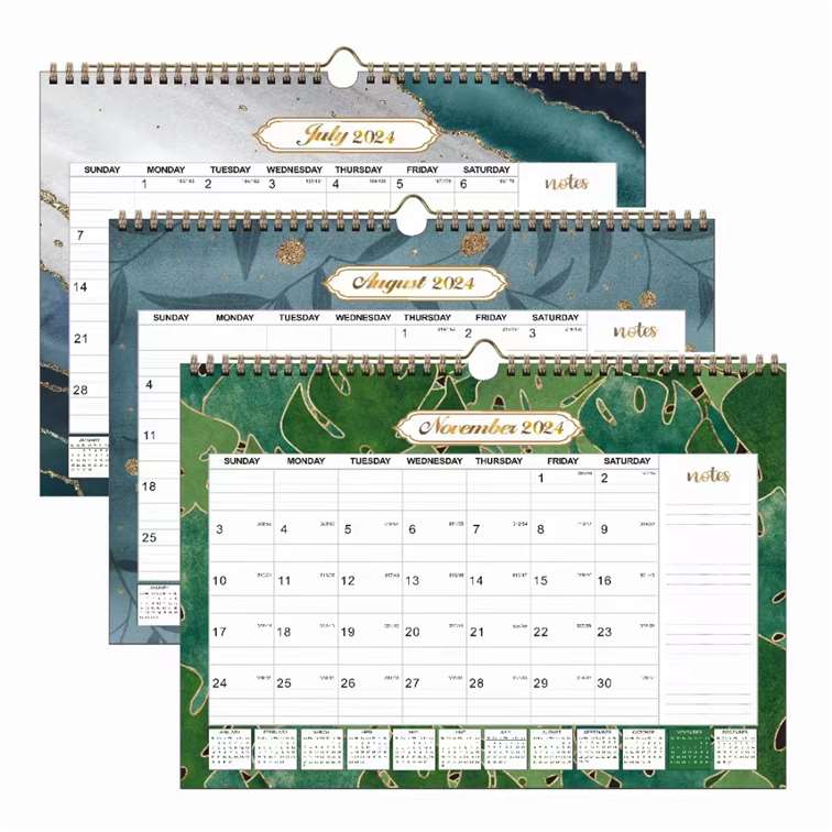Colorful Spiral Coil Wall Calendar - Theme G