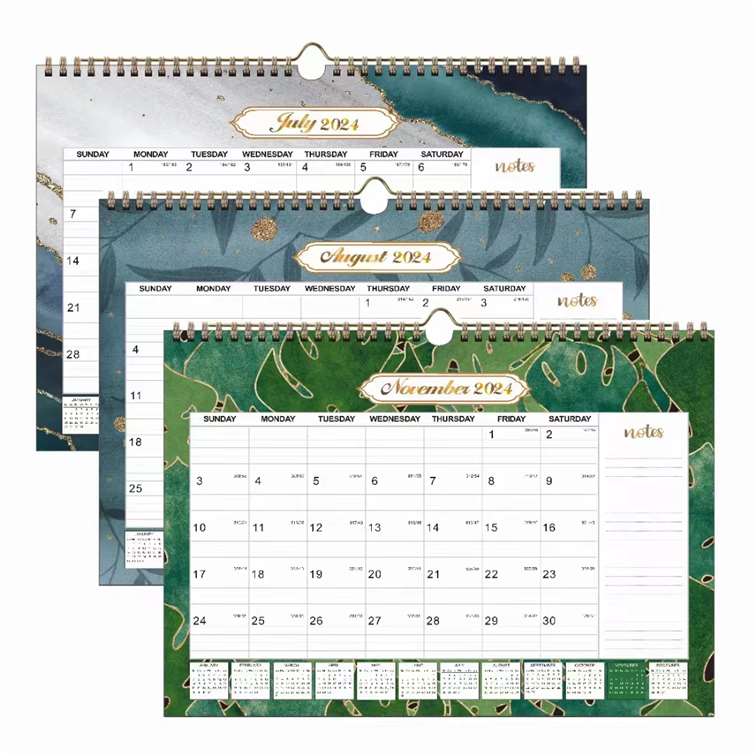 Colorful Spiral Coil Wall Calendar - Theme G